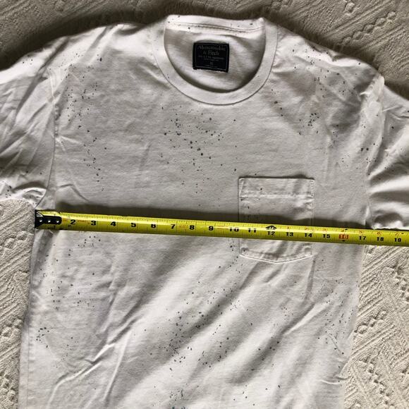 Abercrombie & Fitch Long Sleeve Paint Splatter Pocket Tee Shirt Menโs XS - Picture 6 of 7